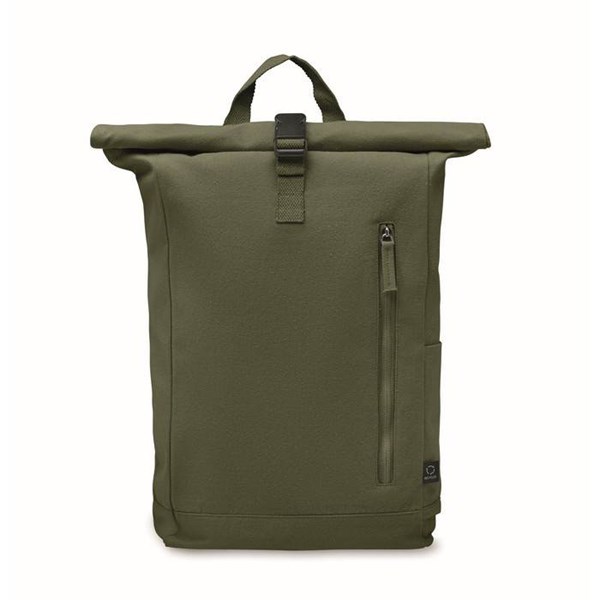 Obrázky: Army zel. rolovací ruksak 390g,suchý zips a vrecko, Obrázok 3
