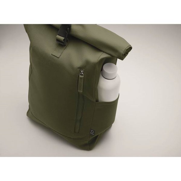 Obrázky: Army zel. rolovací ruksak 390g,suchý zips a vrecko, Obrázok 4