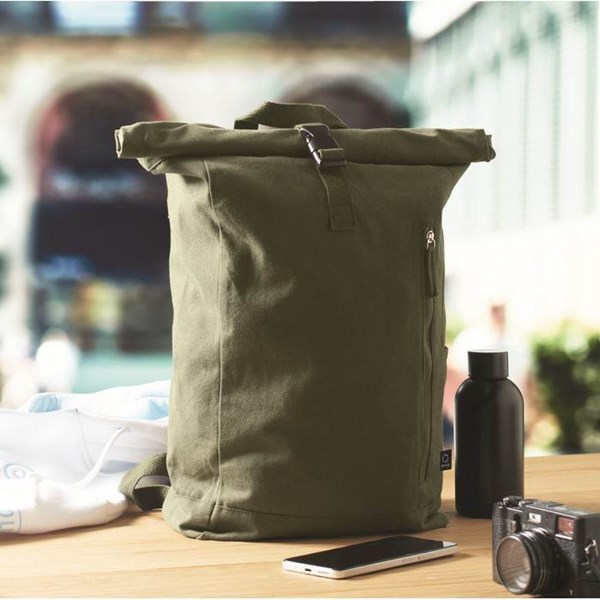 Obrázky: Army zel. rolovací ruksak 390g,suchý zips a vrecko, Obrázok 11