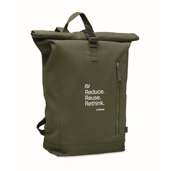 Obrázky: Army zel. rolovací ruksak 390g,suchý zips a vrecko, Obrázok 16