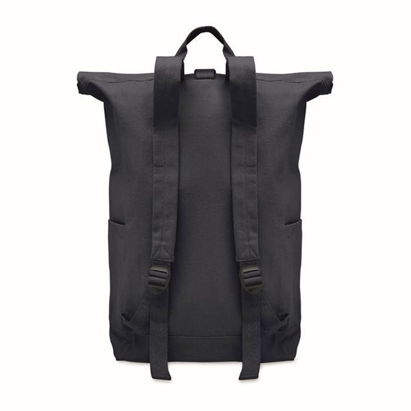Obrázky: Tm.modrý rolovací ruksak 390g, suchý zips a vrecko, Obrázok 5