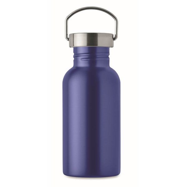 Obrázky: Jednostenná recykl. nerez fľaša 500ml, str. modrá, Obrázok 2