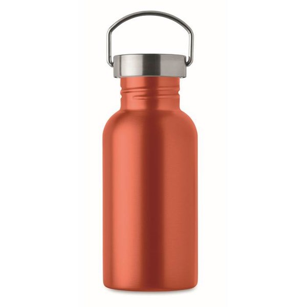 Obrázky: Jednostenná recykl. nerez fľaša 500ml, oranžová, Obrázok 2