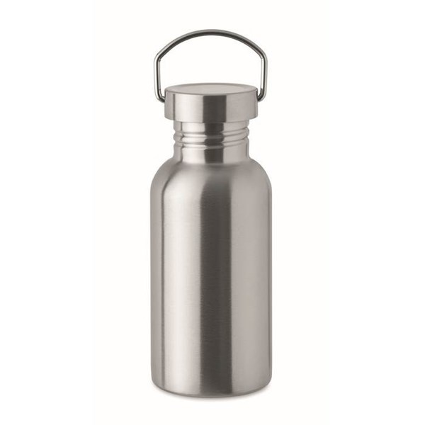 Obrázky: Jednostenná recykl. nerez fľaša 500ml,striebor.mat