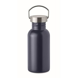 Obrázky: Jednostenná recykl. nerez fľaša 500ml, tm. modrá
