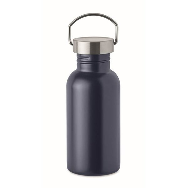 Obrázky: Jednostenná recykl. nerez fľaša 500ml, tm. modrá