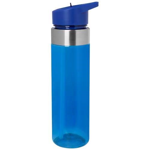Obrázky: 650ml Tritan fľaša s viečkom s hubicou, modrá, Obrázok 5
