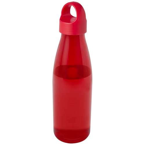 Obrázky: Fľaša na vodu z recykl. plastu 800 ml, červená