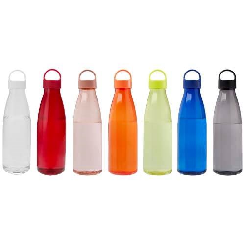 Obrázky: Fľaša na vodu z recykl. plastu 800 ml, červená, Obrázok 4