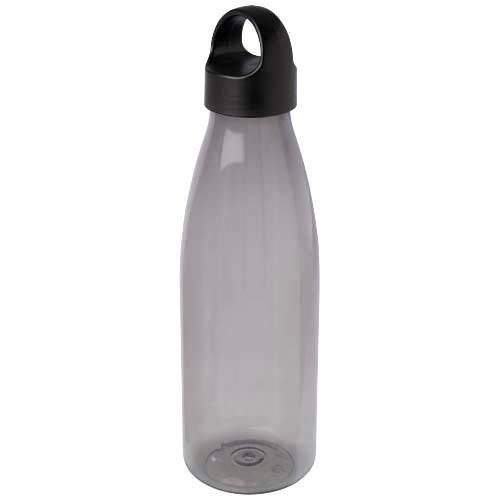 Obrázky: Fľaša na vodu z recykl. plastu 800 ml, čierna, Obrázok 2