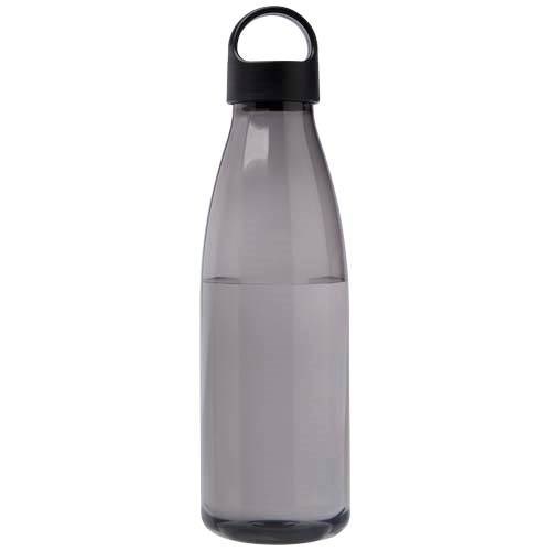 Obrázky: Fľaša na vodu z recykl. plastu 800 ml, čierna, Obrázok 3