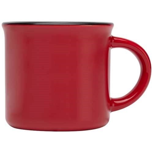 Obrázky: Retro keramický hrnček 240 ml v krabičke, červená, Obrázok 6