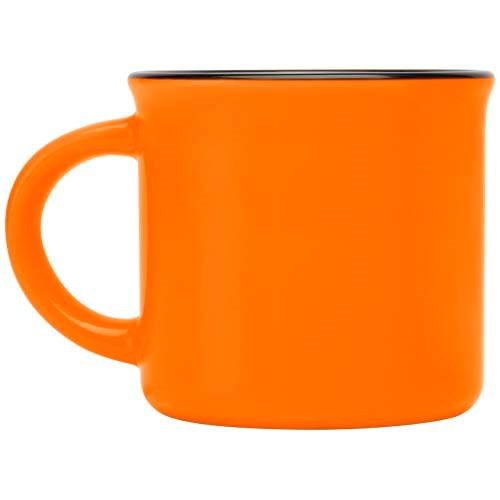 Obrázky: Retro keramický hrnček 240 ml v krabičke, oranžová, Obrázok 7