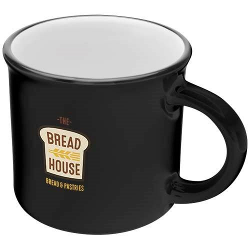 Obrázky: Retro keramický hrnček 240 ml v krabičke, čierna, Obrázok 5