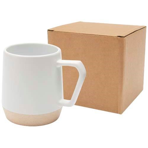 Obrázky: Keram. hrnček 300 ml matný povrch biela/neglazov.