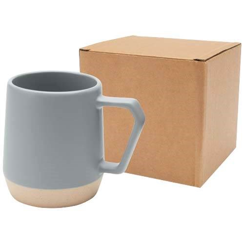 Obrázky: Keram. hrnček 300 ml matný povrch šedá/neglazov.