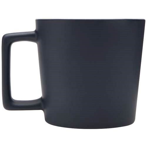 Obrázky: Keramický hrnček 370 ml, matný povrch, modro/biely, Obrázok 9