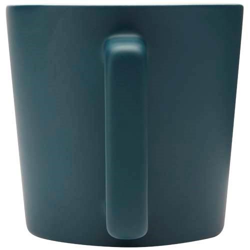 Obrázky: Keramický hrnček 370 ml, matný povrch,zeleno/biely, Obrázok 2