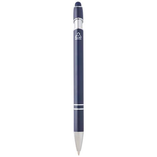 Obrázky: Hliník. guličkové pero modro/strieborné, stylus,MN, Obrázok 2