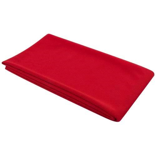 Obrázky: Polyester. športový uterák 70×140 cm, červená
