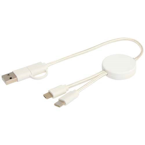 Obrázky: Biely rýchlonabíjací 27W kábel 5v1, 30 cm, plast, Obrázok 3