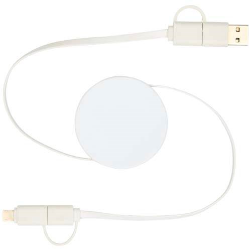 Obrázky: Biely vysúvací rýchlonabíjací 40W kábel 5v1, 90 cm, Obrázok 6
