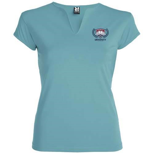Obrázky: Dymovo-modré dámske tričko Belice 200, XXXL, Obrázok 5