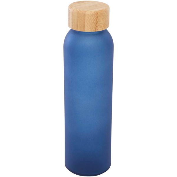 Obrázky: Matná sklenená fľaša 500 ml, modrá