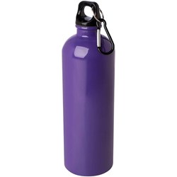 Obrázky: Nerezová  fľaša 750ml s karabínou, fialová