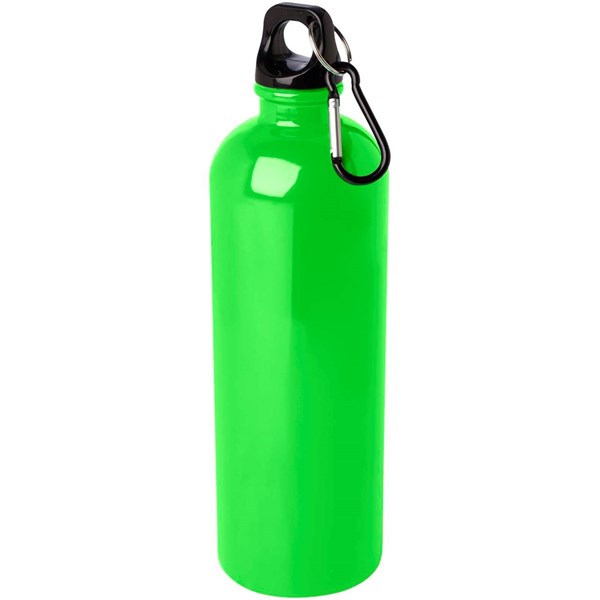 Obrázky: Nerezová  fľaša 750ml s karabínou, sv. zelená