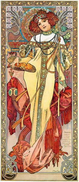 Obrázky: ALFONS MUCHA, nástenný kalendár 330x600 mm, Obrázok 13