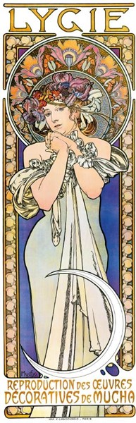 Obrázky: ALFONS MUCHA, nástenný kalendár 330x600 mm, Obrázok 14