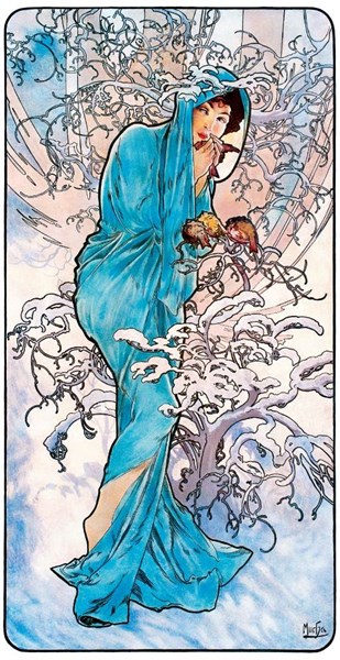 Obrázky: ALFONS MUCHA, nástenný kalendár 330x600 mm, Obrázok 3