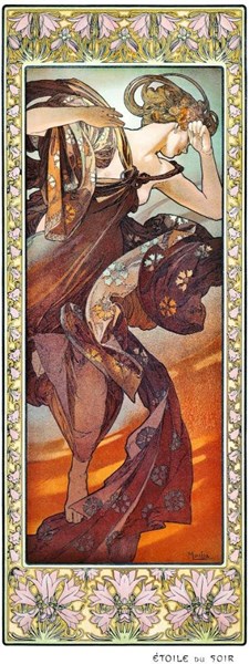 Obrázky: ALFONS MUCHA, nástenný kalendár 330x600 mm, Obrázok 4