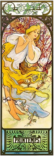 Obrázky: ALFONS MUCHA, nástenný kalendár 330x600 mm, Obrázok 6