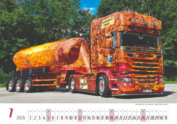 Obrázky: TRUCKS, nástenný kalendár 485x340 mm, Obrázok 2