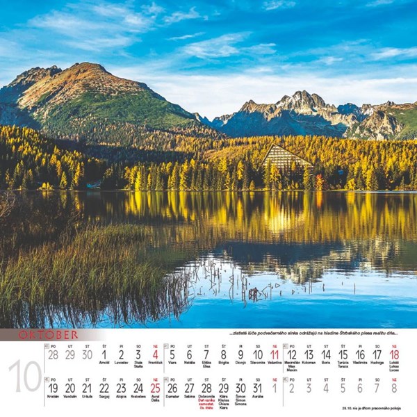 Obrázky: TATRY, nástenný kalendár 330x330 mm, Obrázok 2