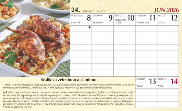 Obrázky: SLOVENSKÁ KUCHYŇA, stolový kalendár, 230x140 mm, Obrázok 2