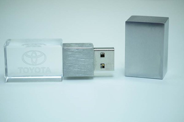 Obrázky: CRYSTAL USB flash disk 2GB s LED svetlom, Obrázok 2