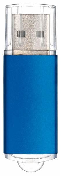 Obrázky: Plastový USB flash disk 2GB, modrý, Obrázok 2