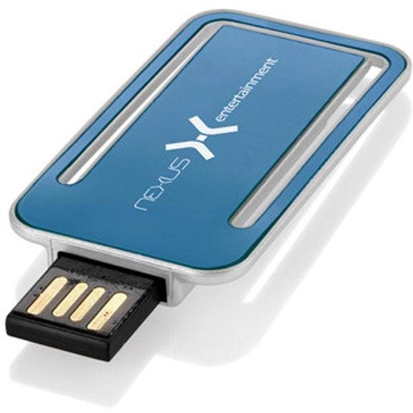 Obrázky: USB kľúč ako záložka 4 GB, modrá, Obrázok 3
