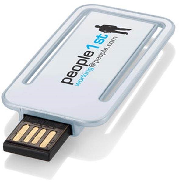 Obrázky: USB kľúč ako záložka 2 GB, biela, Obrázok 3
