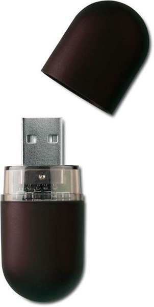 Obrázky: Infocap čierny oválny USB flash disk, pútko 64GB, Obrázok 2