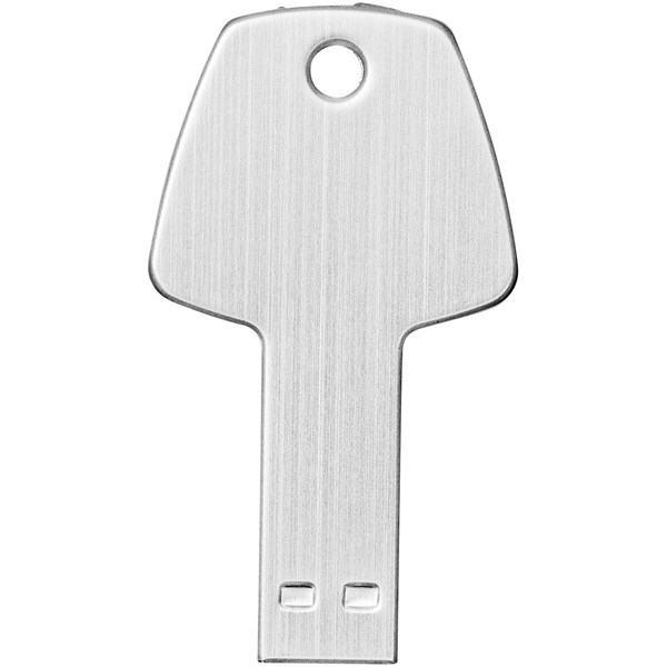 Obrázky: Striebor. hliníkový USB flash disk 64GB,tvar kľúča