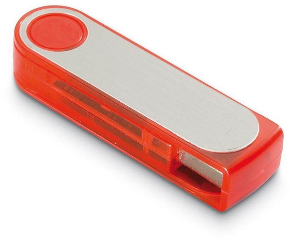 Obrázky: Rotolink červ.-strieb. rotačný USB flash disk 64GB
