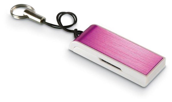 Obrázky: Datamin ružový vysúvací USB disk s pútkom 64GB