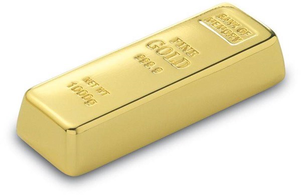 Obrázky: Memogold USB flash disk-tvar zlatej tehly 64GB