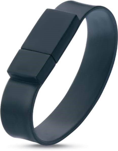 Obrázky: Wristflash USB disk čierny náramok 32GB, Obrázok 2