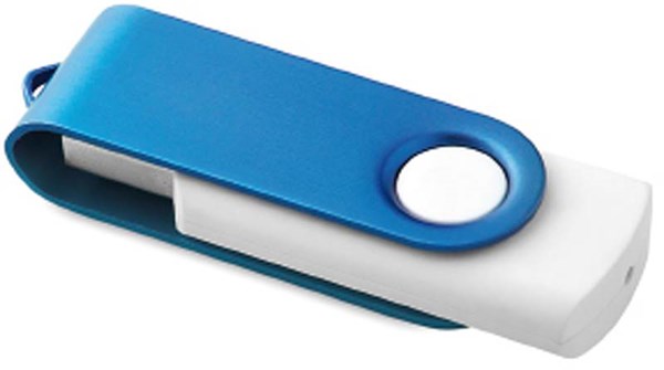Obrázky: Rotoflash modro-biely rotačný USB flash disk 1GB, Obrázok 2