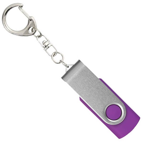 Obrázky: Twister stří.-fialový USB flash disk,prívesok,64GB